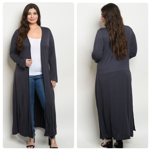 A Girl Thing Tops - ❤️2 for $40❤️Plus size slate duster